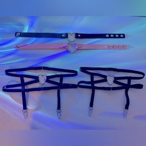 Chokers and adjustable leg garters
